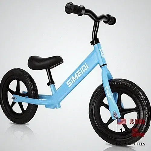 12" Balance Bike for Boys Girls 2 3 4 5 Years Old No Pedal Walking Blue