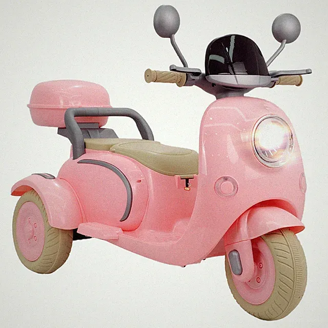 12V Kids Electric Motorcycle Ride on toy 3-Wheeler Tricycle 2 Seater with Remote