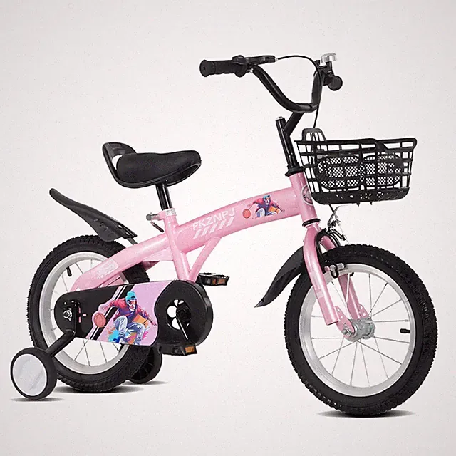 16 in Boy Girl Kids Bike with Training Wheels Adjustable Saddle Age 4-8 Bicycle