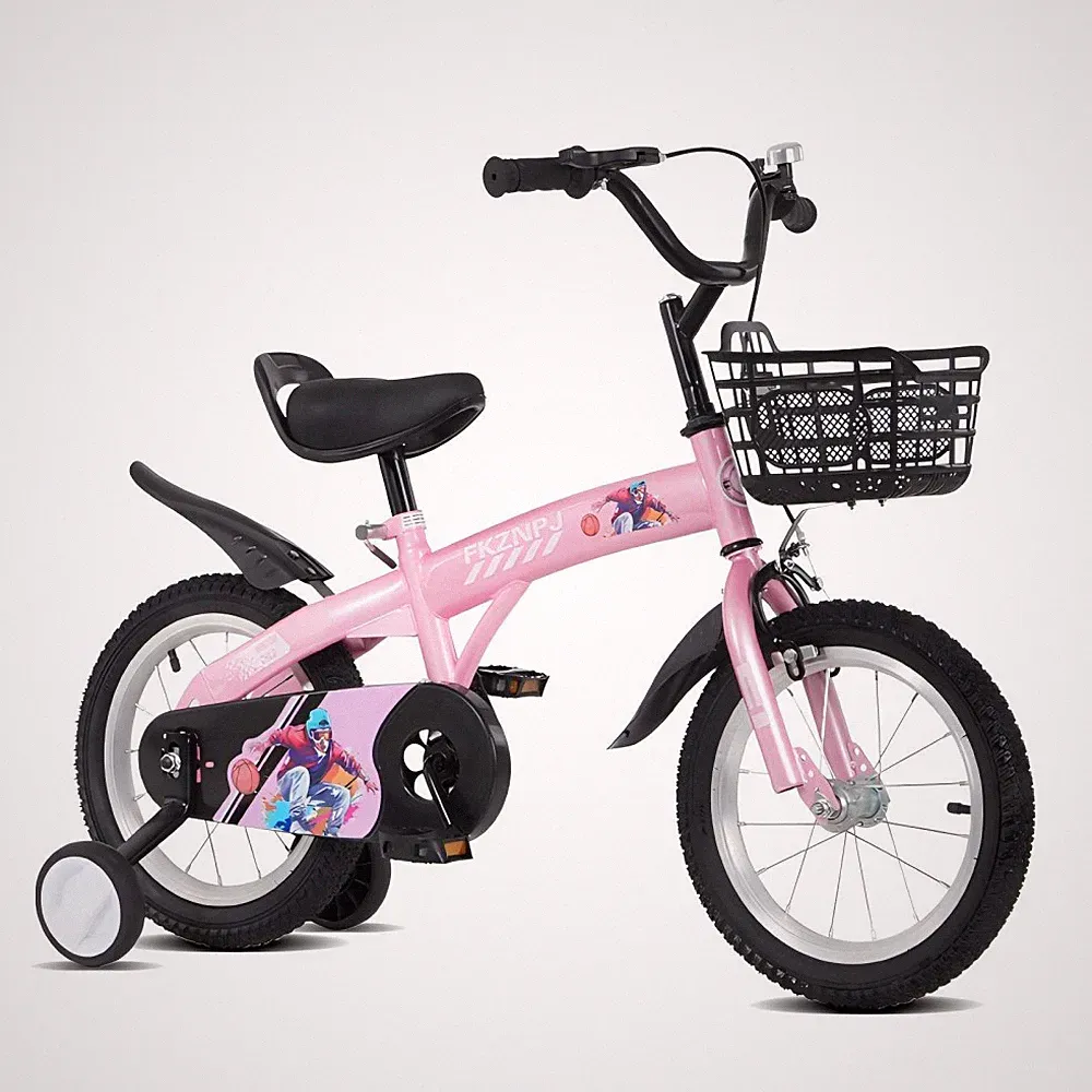 16” Kids Bike w/ Training Wheels Adjustable Ages 4-8 Boys Girls Multi Colors