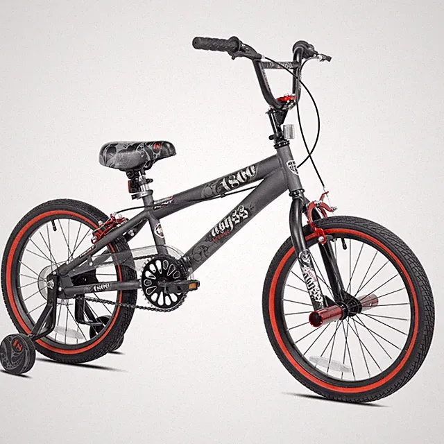 18" Kent Bicycle Abyss Freestyle BMX Bicycle, Fits Riders 3'2"-4'2", Gray, Child