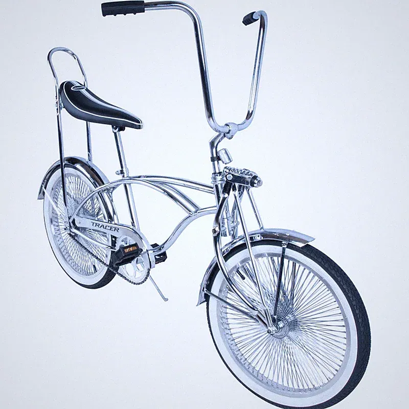 20'' Chrome Lowrider Cruiser Bike Coaster Brake Suspension Fork 140 Spokes Kid