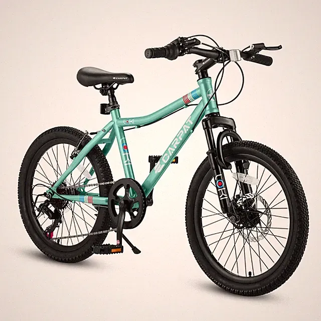 20 inch Kids Montain Bike, Shimano 7 Speed Bicycle for Boys and Girls 8-12,Green