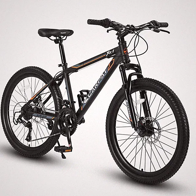 24" Mountain Bike Shimano 21 Speeds Daul Disc Brakes Front Suspension Bicycle