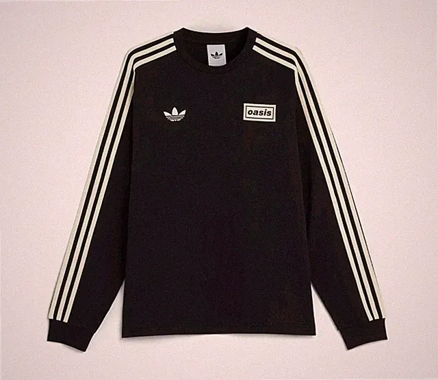 2xl adidas X Oasis Originals Men Tour 3-Stripes Long Sleeve T-shirt KT3428 🔥