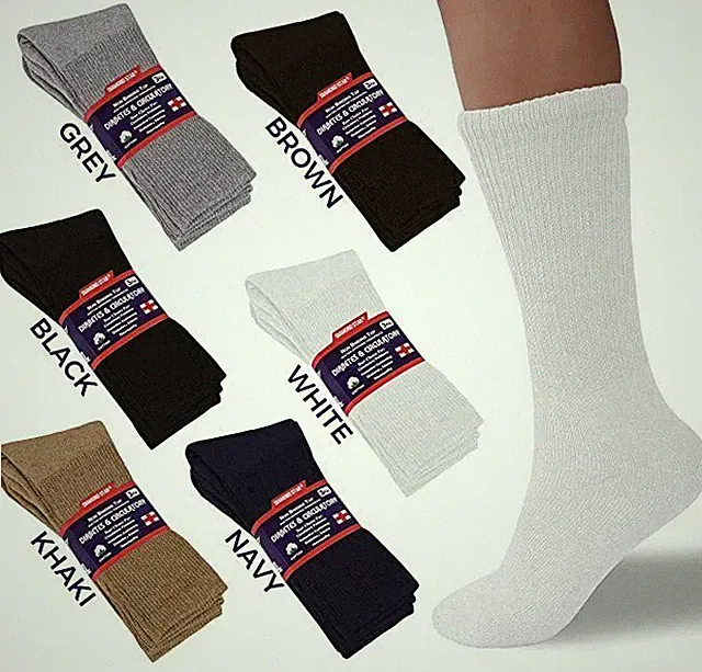 5~20 Dozens Wholesale Lots Men Women Diabetic Crew Socks Size 9-11 10-13 13-15