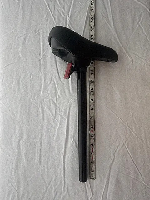 Aifeit Kid Bike Seat w/ Seatpost & Reflector Black Padded Replacement Saddle New