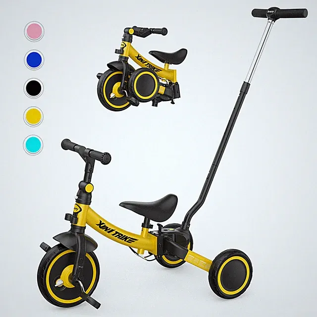 Besrey Toddler Tricycle for Boys/Girsl with Push Handle,Kids Trike Bikes,Yellow