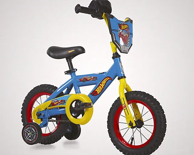 BMX Hot Wheels Bikes For Kids Boys 12" Training Wheels 3-5 Years Or 34-40" Tall