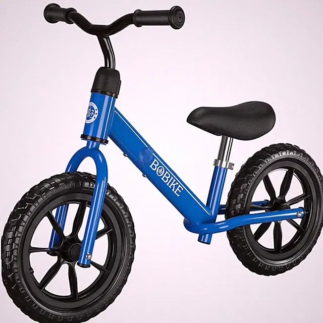 Bobike Toddler Balance Bike Toys for 2 to 5 Year Old Girls Boys 12inch, Blue