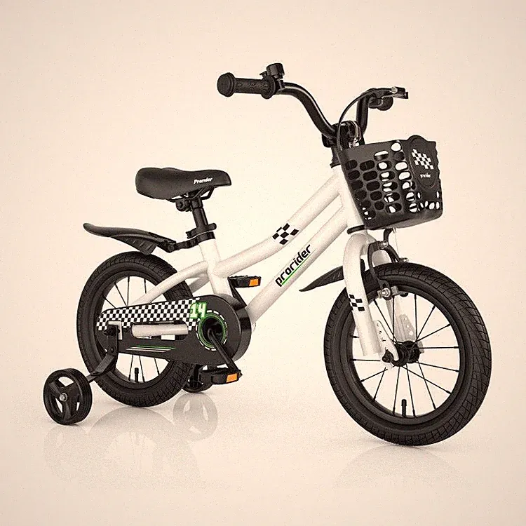 Boys Kids 14" Pedal Bike Bicycle w/ Training Wheels White/Blue/Navy for 3-5 Yrs