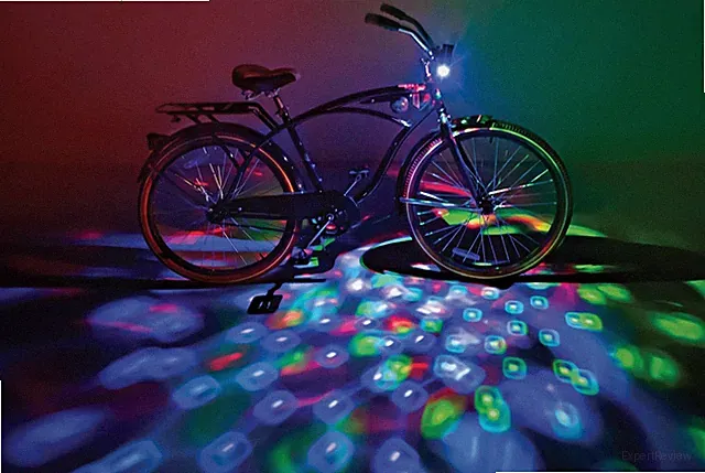 Cruzin Disco Party LED Bike Light, Tri-Colored - Blinking Swirling Color Pattern
