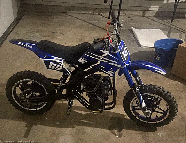 Dongfang 50cc Dirt Bike 4Stroke Engine with 10Inch Aluminum Wheels OffRoad Tires
