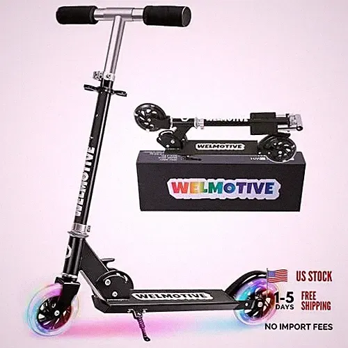 Kick Scooter for 3+Years Old Boys & Girls Lightweight, Foldable, Aluminum Black