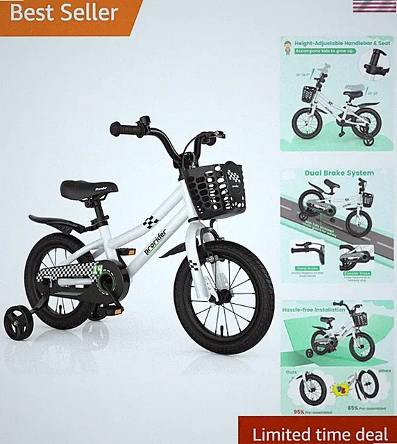 Kids Bike, 12 14 16 18 Inch Boys Girls Bike for 3-8 w/Training Wheels, 20 In...