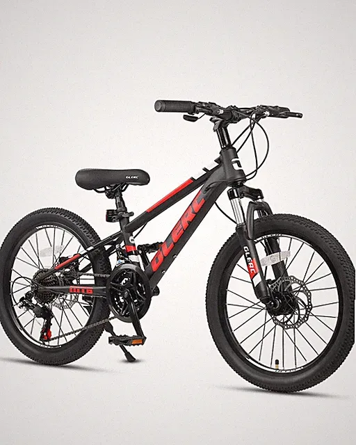 Kids Bike 20 Inch Mountain 21 Speed Front Suspension Disc Brakes Black 6-10 Boys