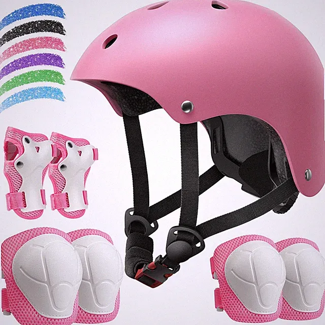 Kids Bike Helmet Set, Adjustable Helmet for Ages 3-10 Year Boys Girls, Pad Se...