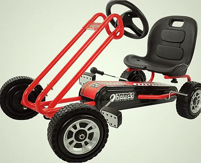 Kids Pedal Go Kart, 4 Wheel Bike Cart, Ride for Ages 4-8, Red - Outdoor Bicycle