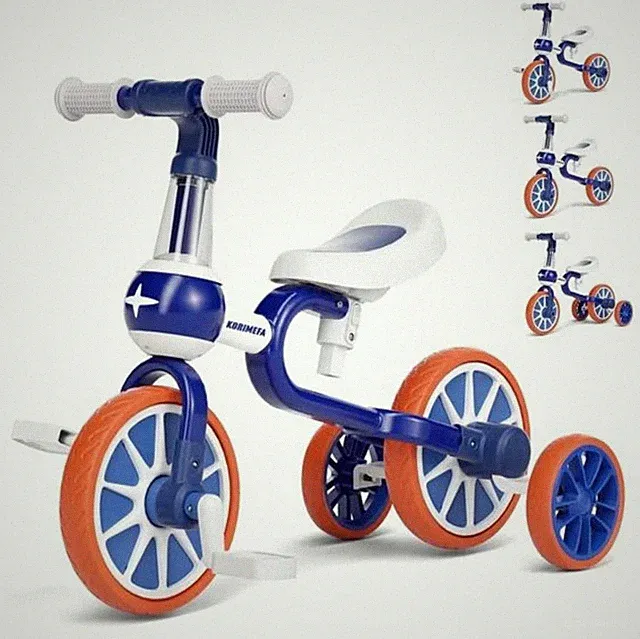 KORIMEFA 4 in 1 Toddler Bike for 1-4 Years Old Boy Girl Toddler Tricycle Kids