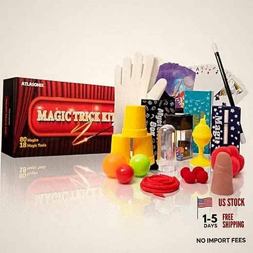 Magic Sets for Kids 6-8, Kids Magician Starter Kit with 80 Plus Magic Tricks