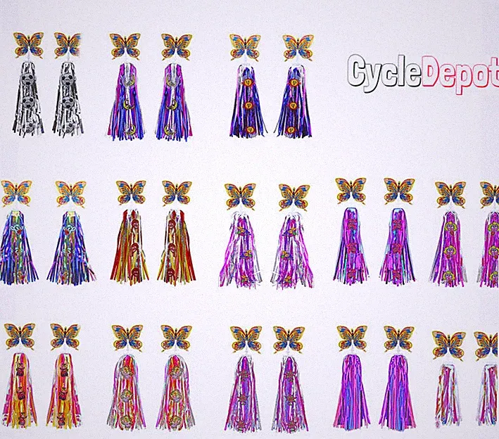 NEW Bicycle Handlebar Grip Streamers Girls Boys Kids Beach Cruiser BMX MTB Bike