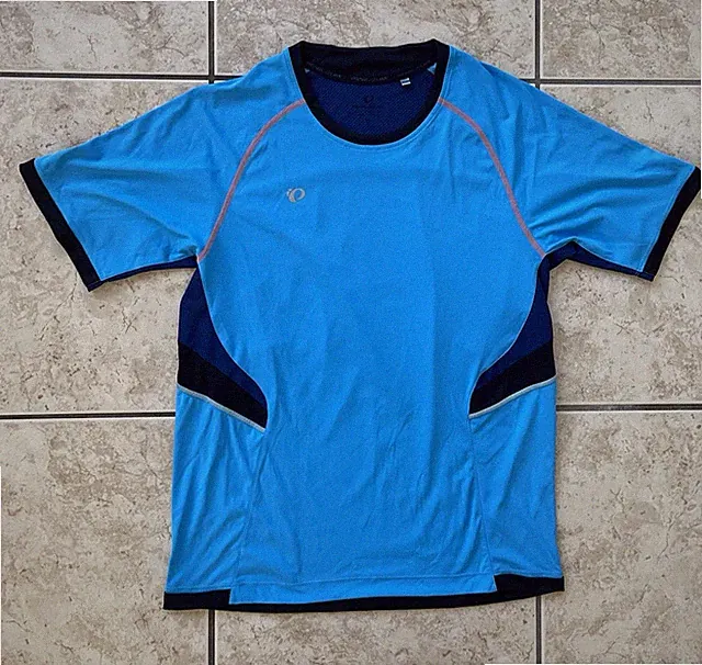Pearl Izumi Men's Short Sleeve Cycling T-Shirt Medium Triathlon Blue Race Jersey