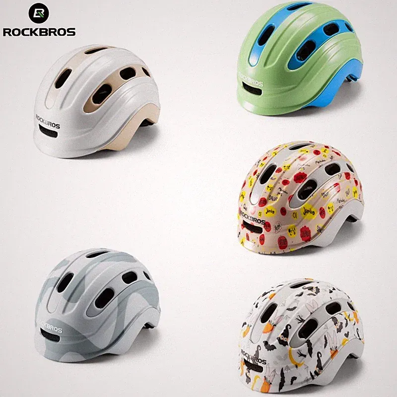 ROCKBROS Kids Bike Helmet for Boys Girls 6-18 Adjustable Bicycle Helmet 54–58cm