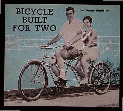 Tandem Bicycle Built from old bikes 1963 How-To build PLANS