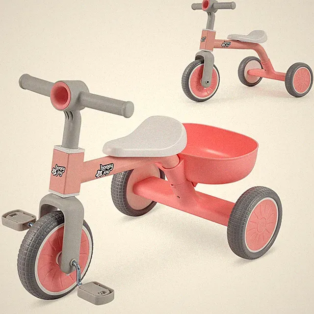 Toddler Tricycle,Kids Tricycle Auxiliary Balance Bike for 2-4 Year Old Boy&Girl