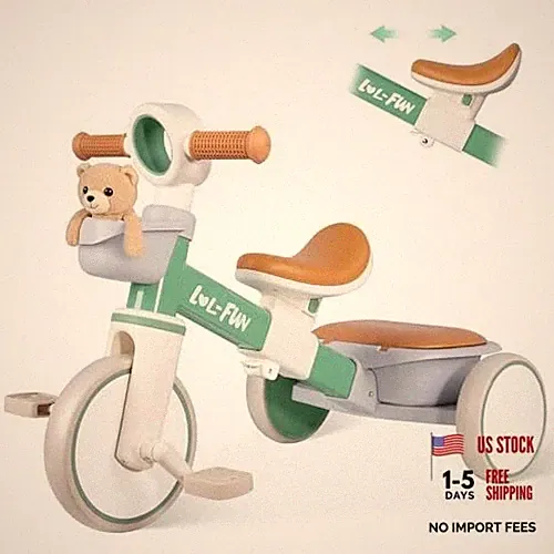 Tricycle for Toddlers 1-3 Years Old Toy, Adjustable Kids Bike for Boys Mint