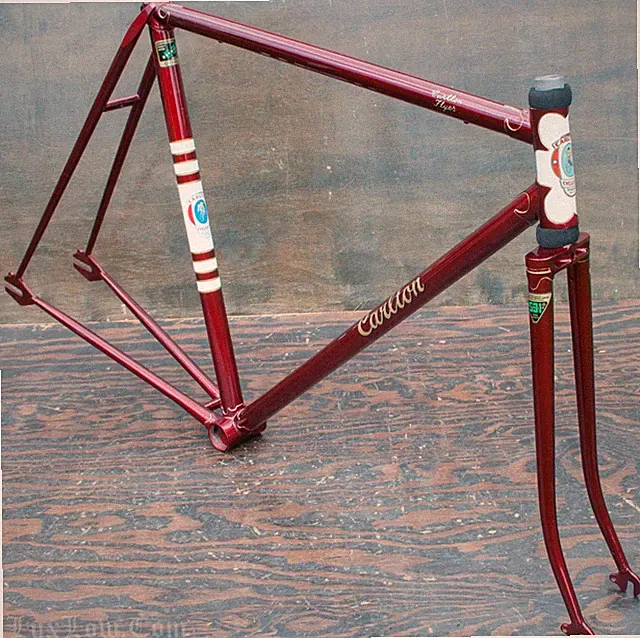 Vintage 67 Carlton Flyer Track Bicycle FRAME FORK PathRacer 531 RoadBike Raleigh
