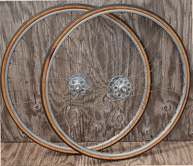 Vintage British RoadBike WHEELS 32h40hRims FixedFree Track BH Hubs Tubular Tires