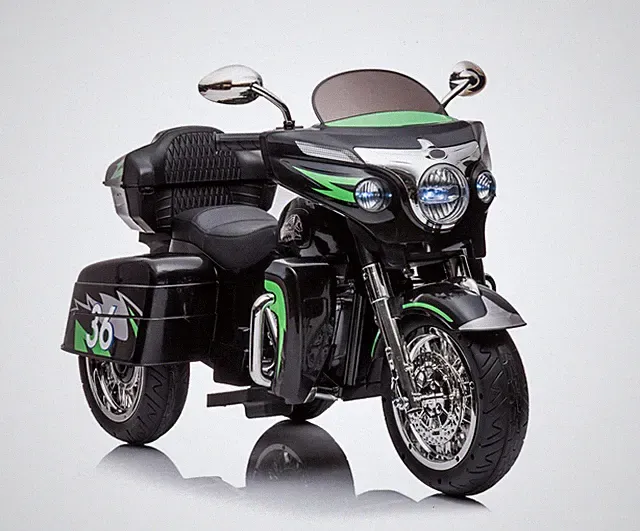 ZUKKA 12V Kids Electric Ride-On Motorcycle – 3 Wheels Dual Seat Kids Motorbike